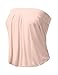 DRESSIS Wowen's Solid Natural Pleated Tube Top ROSE 3XL