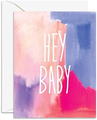 Hey Baby Watercolor Card