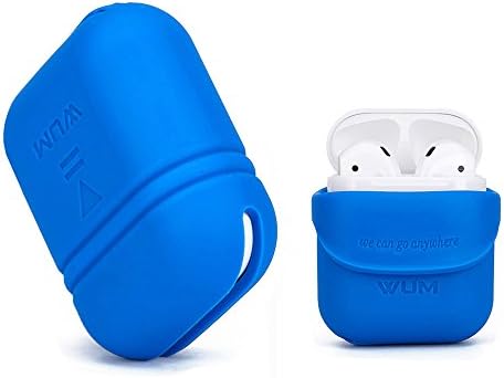 AirPods Case,Waterproof Case for Airpods,Airpods Accessories, Airpod Case Cover Skin,Shock Resistant Full Protective Silicone Case for Apple Airpods Charging Case(Blue)