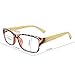 Reading Glasses 8.0 Bamboo Comfortable Fit Reader for Women Men High Magnification Light Tortoise Anti Glare Anti Eye Strain