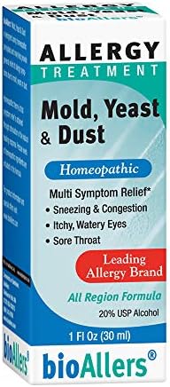Amazon Com Bioallers Mold Yeast And Dust Natural Homeopathic Allergy Relief For Sneezing Congestion Itchy Eyes Sore Throat Non Drowsy 1 Fl Oz Health Personal Care
