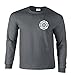 Fire Rescue Maltese Cross Firefighter Badge Chest Print Long Sleeve T-Shirt