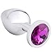 AKStore Large Super Quality Deluxe Steel Fetish Plug Anal Butt Jewelry for Fetish Kinky Sex Love Games Personal Sex Massager Good Valentine 'S/Birthday Gift (Purple)