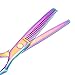 Kilajojo Hair Thinning Scissors - Professional Hair Thinning Shears/Teeth Scissors - Sharp Edges and Rainbow Color