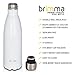 Brimma Vacuum Insulated Water Bottle - Double Wall Stainless Steel Travel Bottle for Hot & Cold Drinks - No Sweat, Leak Proof, BPA Free Thermos Flask - 17 Oz (500 ml)