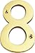 ZW Hardware A200 4 Inch Brass Bright Brass House Number 8