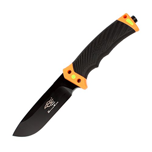 Fixed Blade Tactical Knife Firebird F803 w/ Firestarter & Sharpener (Orange)