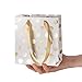 Gift Bags with Handles and Gift Tags, Medium, for Birthday, Sweet 16, Christmas Holidays Graduation Wedding Showers 8 Pack (Gold Silver WhiteT)