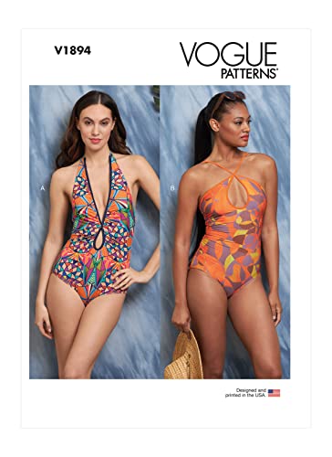Vogue Misses' Lined Swimsuit Sewing Pattern Kit, Design Code V1894, Sizes 18-20…