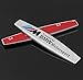 Bzqq 2 pcs///M Car decoration Accessories Zinc alloy Shuttle shape Emblem Badge Decal Fender Side Sticker Apply To For BMW (Silver)