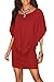 Sidefeel Womens Red Dresses Off Shoulder Ruffles Night Club Bodycon Mini Dress Medium