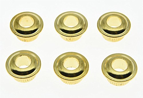 KAISH Metal Gold 10mm Vintage Guitar Tuning Keys Conversion Bushings Adapter Ferrules