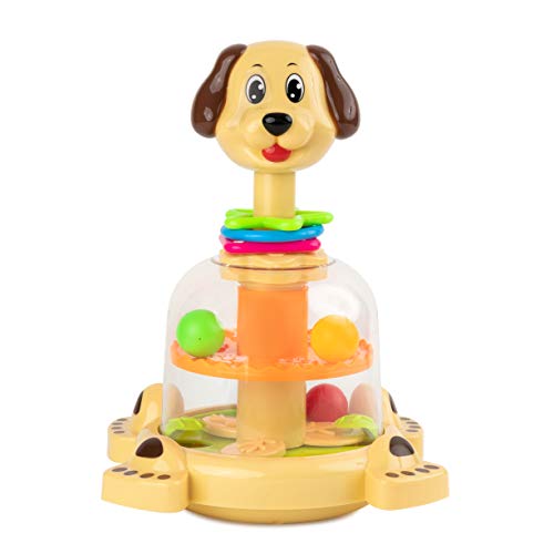 Toy To Enjoy Push & Spin Dog Toy - Easy Press Button Ideal for Fine Motor Skill Development and Learning Activity - Great for Infants Toddlers 12 Months and Up - Thumbnail 4