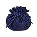 Drawstring Jewelry Pouch - Silk Jacquard (Cobalt Blue)
