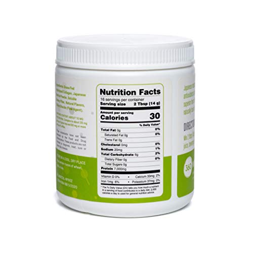 360 Nutrition Matcha Collagen Peptides Powder | 8 oz, 16 Servings | Keto Friendly, Paleo, Non-GMO, G - //coolthings.us