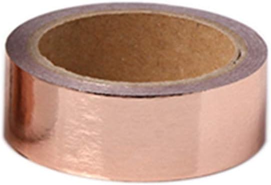 P12cheng Washi Tape Decorative Tape - 500cm Solid Color Masking Adhesive Tape Washi Masking Tape DIY Crafts Decorative for Journal Scrapbooking Gift Wrapping Rose Gold