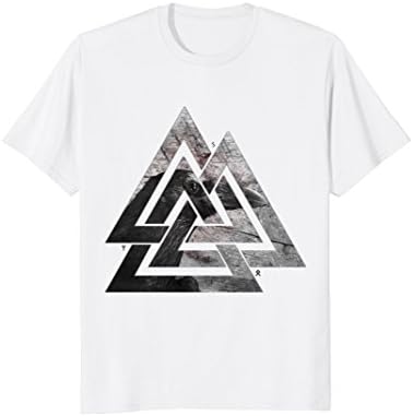 Mens Odin's Raven T-shirt - vikings nordic graphic folk shirt XL White