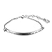 JunXin Stainless Steel She believed she could so she did Inspirational Top Bar Bracelet, Women Jewelry,School For Girl Gifts (Silver Stainless Steel)