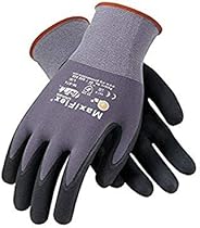 MaxiFlex PIP 34-874/L Maxi Flex Ultimate 34874 Foam Nitrile Palm Coated Gloves, Gray, Large (Pack of 12)