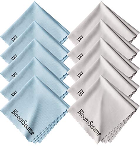 BloomSesame Microfiber Cleaning Cloth（10 Pack, 8x8 Inch） Lint Free Cleaner Cloths for Camera Lenses, Eyeglasses, Glasses, Screen, iPad, iPhone, Tablet, Cell Phone and More - Thumbnail 5