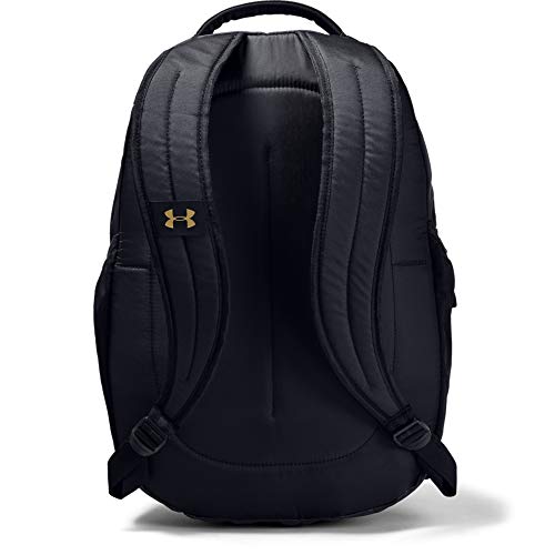 Under Armour Hustle 4.0 Backpack, Black (003)/Metallic Gold, One Size