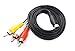 Devinal 5 FT (1.5M) 7 Pin Mini DIN S-Video Plug to 3 RCA Plug Cable S-Video 7-Pin male to 3-RCA male RGB Composite Video Cable Adapter for DVD, DVD, TV, HDTV, VCR's, CD players