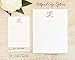 ELEGANT MONOGRAM NOTEPAD - Personalized Script Stationery/Stationary 5x7 or 8x10 Note Pad