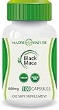 Madre Nature - Organic Gelatinized Black Maca Root Supplement from Peru - 500mg X 100 Capules (Vegan) - Peruvian Andes - Gluten-free