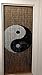 Beaded String Ying Yang Wood Beaded Curtain-90 Strands-80 in High-Boho Door Beads-Bohemian Doorway Curtain-35.5