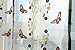 ICCO0 1 Piece Pastoral Tulle Window Roman Curtain Embroidered Sheer For Kitchen Living (A)