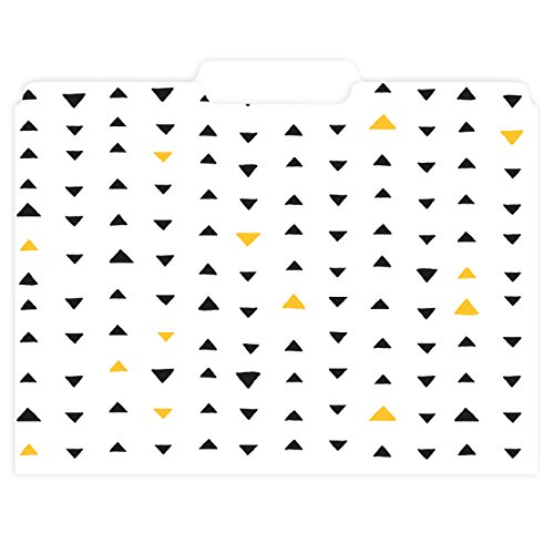 Geo Triangles File Folders -Set of 6, 3 designs, 2 folders per design -1/3-Cut Tabs, File Folder size: letter. Made in the USA.