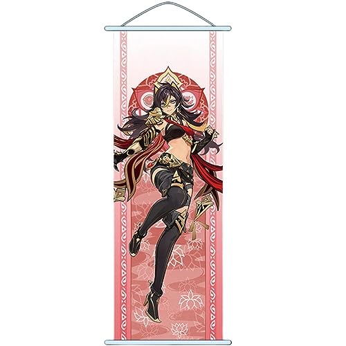 Flyshun Furina Wall Scroll Poster,Hanging Wall Art