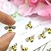Gonioa 10 PCS Crystal Yellow Bee Design Charms Honeybee Charms Pendants for Crafting, Jewelry Making, Necklace, Earrings
