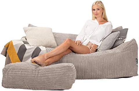 Lounge Pug Cloudsac 1200 Zitzak Bank Met Vezel Latex Vlokvulling Corduroy Mink