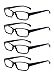 Outray Men Or Women 4 Pack Spring Hinges Frame Rectangular Reading Glasses