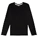 French Toast Boys' Little Long Sleeve Crewneck Tee, Black, 6