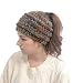 Winter Warm Wool Crochet Knit Hat Headgear,Crytech Women’s Ponytail Messy Bun BeanieTail Knitting Headband Fleece Lined Head Wrap Cap Soft Stretch Cable Knitted Ribbed Skull Hat for Girls (Coffee)thumb 4