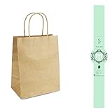  Brown Kraft paper recycling bags 95% POST CONSUMER MATERIALS & FSC CERTIFIED (small, 25 pcs)