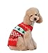 Dog Sweater for Cat Cute Red Small Puppies Teacup Chihuahua Pet Winter Coat Cold Weather Clothes PUPTECK