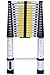 LUISLADDERS 15.5ft Telescoping Ladder Aluminum Telescopic Extension One-Button Retraction EN131 330 Pound Capacity Tall Multi Purpose