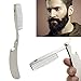 Stainless Steel Beard Comb Men's Hair, Beard and Mustache Styling Comb with Carry Case Folding Pocket Mental Comb
