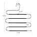 8 Pack Pants Hangers S-Shaped, Stainless Steel Pant Hangers 5 Layers Hangers Closet Space Saver for Jeans Scarf Tie Clothes