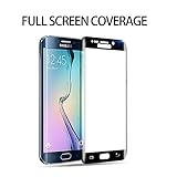 OZOP E-COMMERCE HD Samsung Galaxy S6 Edge Screen Protector, Full Screen Tempered Glass Screen Protector Film, Edge to Edge Protection Screen Cover Saver Guard for 3D 9H Hardness (Black19)