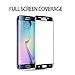 OZOP E-COMMERCE HD Samsung Galaxy S6 Edge Screen Protector, Full Screen Tempered Glass Screen Protector Film, Edge to Edge Protection Screen Cover Saver Guard for 3D 9H Hardness (Black19)