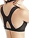 SHAPERX Women's Post-Surgical Front Closure Sports Bra Adjustable Wide Strap Racerback Support Bra,SZ83288-Black-2XL