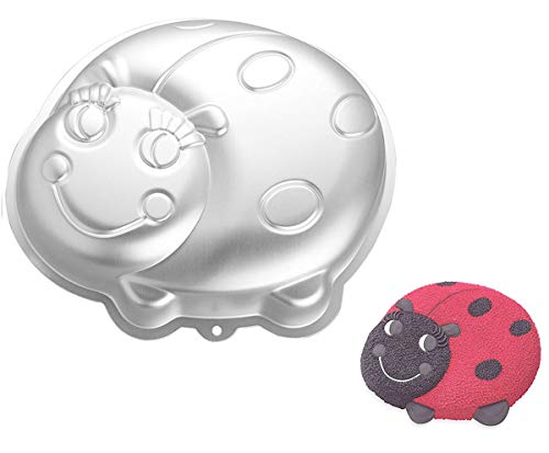 WJSYSHOP 10 Inch Ladybug Shaped Aluminum 3D Cake Mold Baking Mould Tin Cake Pan - Beetle