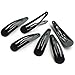 Alef Judaica Anti-rust Metal Snap Hair Clips for Women | Non Slip Metal Barrettes for Girls | Reusable Classic Snap Barrettes for All Hair Types | 4.9 cm Hair Accessories, Black, 25 pcs
