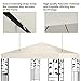 Tangkula 9.8' x 9.8' Canopy Cover Outdoor Patio Gazebo Replacement Top Cover Wedding Party Event Tent Cover Heavy Duty Durable Waterproof Sun Snow Rain Shelter 1-Tier or 2-Tier 3 Color (1-Tier, Beige)