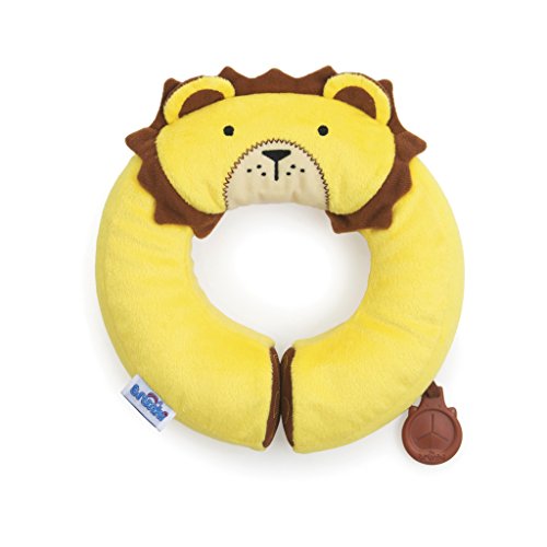 Trunki Kid's Travel Neck Pillow with Magnetic Child's Chin Support - Yondi Small Leeroy Lion (Yellow)