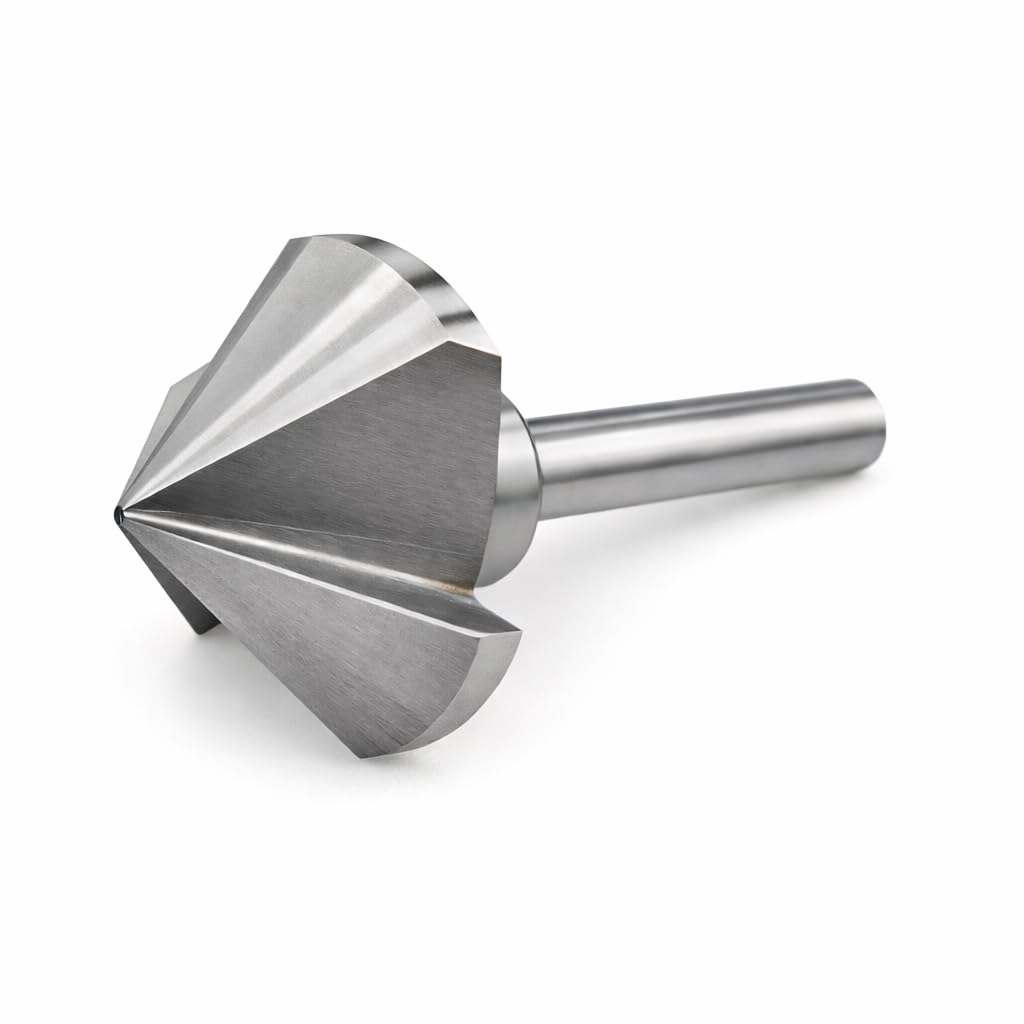 Countersink Drill Bit, KATSU HSS 6542 Countersink Drill Bit 90 Degrees 60mm 3 Flute Chamfer Cutter Drill Bit for Wood Steel Metal Machine Tools, Positioning Drill Mill Cutter 12740627